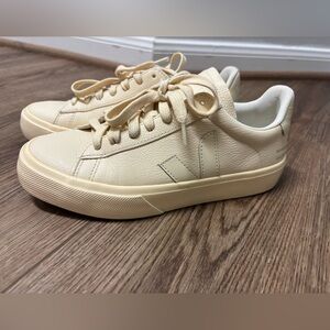 Veja x Mansur Gavriel Crema Leather Campo Sneakers RARE Limited Edition Collab